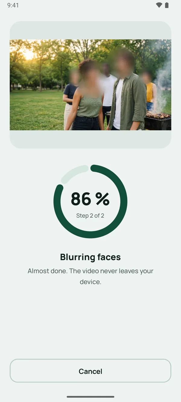 Blurbit blurring the detected faces