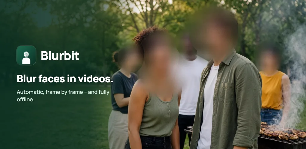 Blurbit verpixelt Gesichter in einem Video